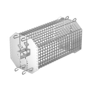 Adjustable rotisserie basket